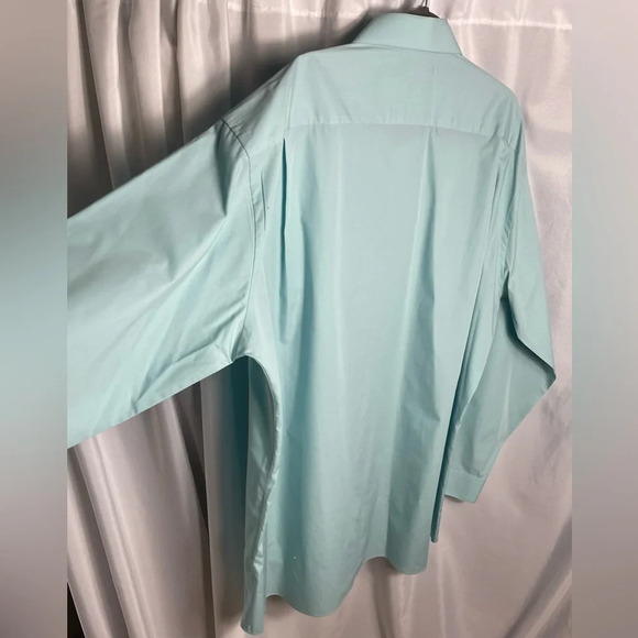 Modena Men’s Big and Tall Button Down Solid Long Sleeve Shirt Size 20 38/39 - Picture 4 of 5